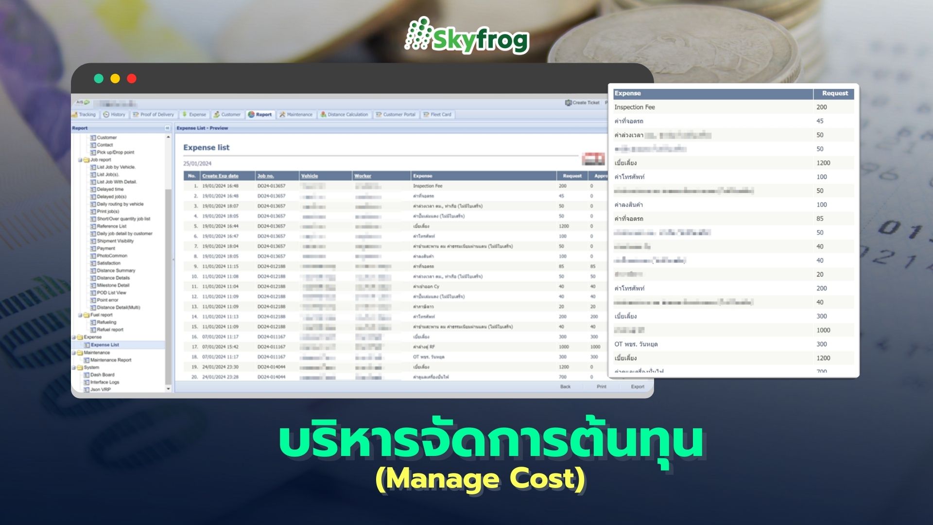 SKYFROG TMS Container Manage Cost