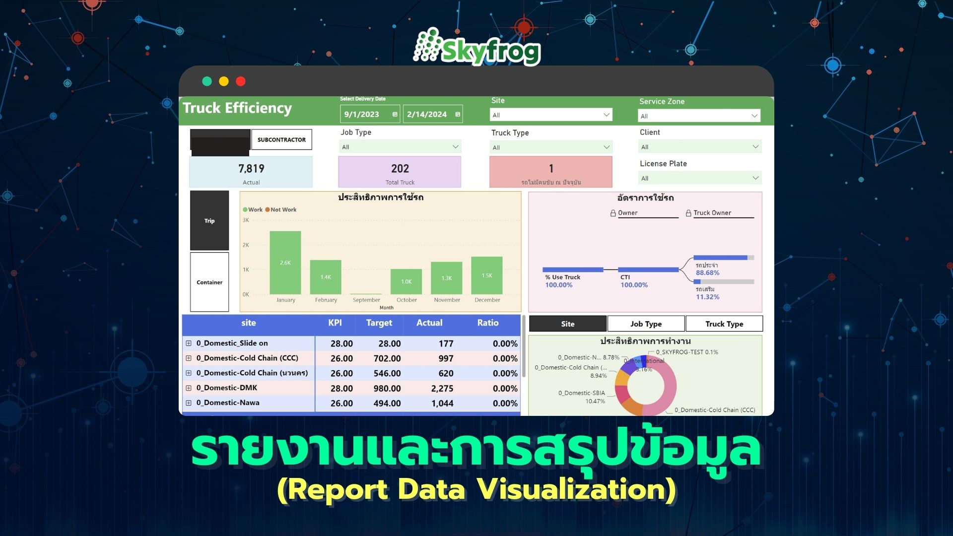 SKYFROG TMS Container Report Data Visualization